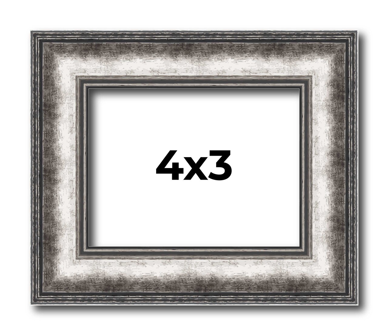 Photo Size Slim Profile Silver Frame - UV Acrylic, Foam Board Backing, Hanging Hardware
